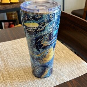 Blue and Gold Insulated Tumbler